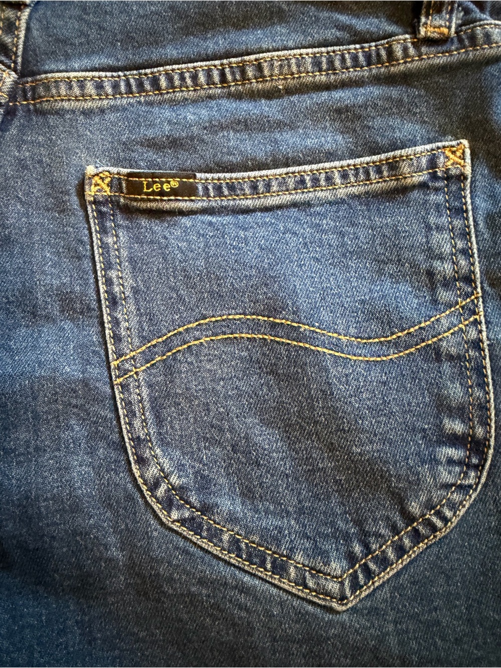 Lee High Rise Denim Retro Skort Size 6 Wrap Front Button Mini Skirt Shorts Y2K - Picture 8 of 10